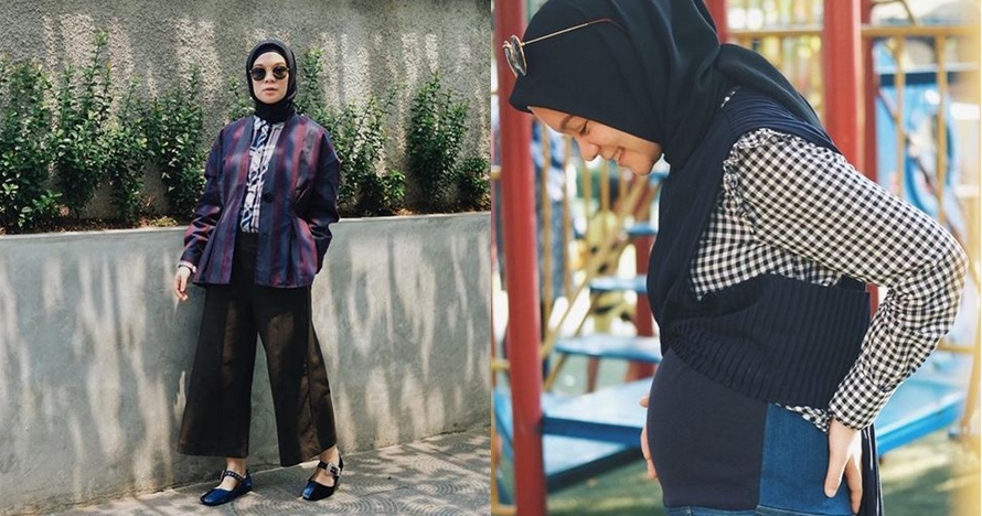 12 Gaya busana Tantri Namirah saat hamil, inspirasi buat hijaber