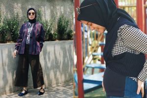 12 Gaya busana Tantri Namirah saat hamil, inspirasi buat hijaber