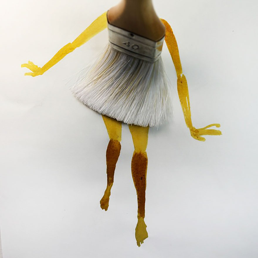 10 Karya ini dibuat dari perpaduan benda dan cat, ide cemerlang