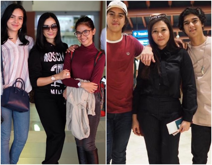 Beda gaya Maia Estianty & Iis Dahlia saat antar anak kuliah ke Inggris