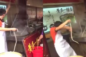 Aksi pria berjoget saat masak mi ini hilangkan bete seketika