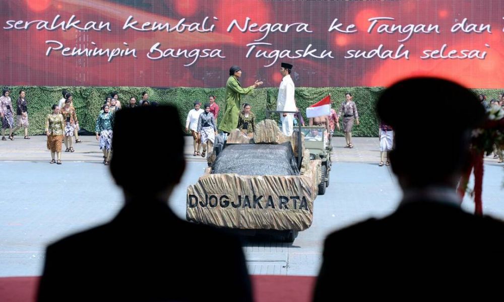 5 Sisi lain peringatan HUT ke-72 TNI, Jokowi jalan kaki 2 km