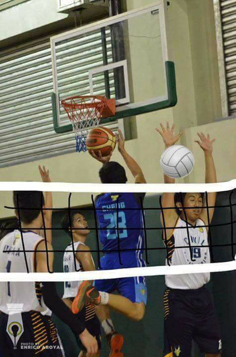 16 Pose anak basket bendung bola diedit jadi 16 foto ini, kocak abis