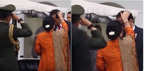 Momen romantis ibu negara saat rapikan rambut Presiden Jokowi
