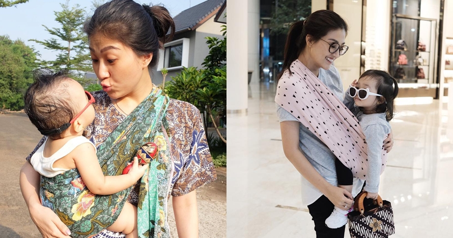 10 Gaya Sarwendah saat gendong Thalia, sederhana tapi tetap memesona