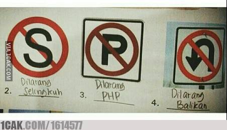 15 Rambu lalu lintas ngawur ini bikin pusing sendiri
