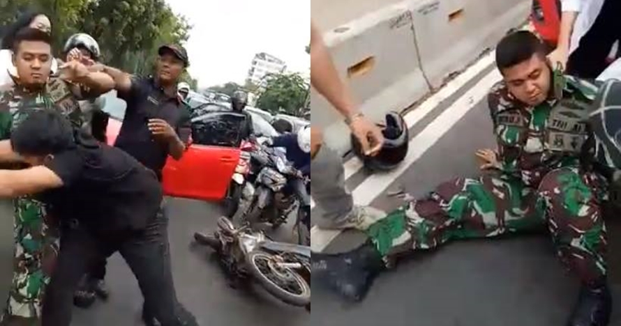 Gara-gara buang sampah sembarangan, pria ini berantem sama anggota TNI
