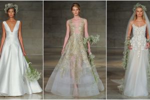 Tak glamor, 12 gaun pengantin Reem Acra ini desainnya simpel & klasik