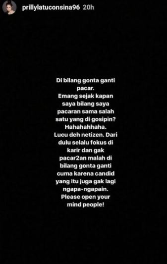 Digosipkan suka gonta-ganti pacar, Prilly Latuconsina geram