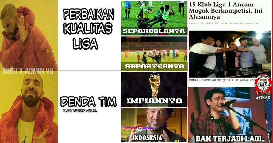 10 Meme 'sepak bola nasional' ini nyindirnya bikin miris