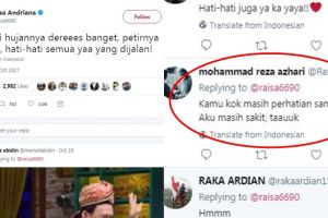 10 Kicauan baper gara-gara tweet Raisa 'hati-hati hujan deres banget'