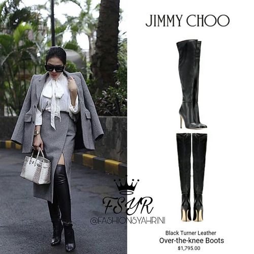 10 Sepatu boots milik Syahrini, ada yang senilai satu unit mobil