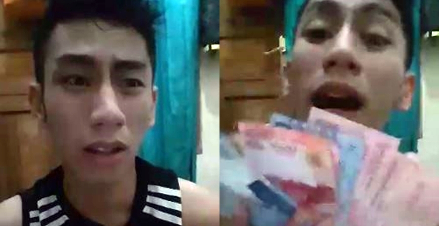 Pamer segepok uang, pria ini sebut Jokowi tak mampu saingi kekayaannya