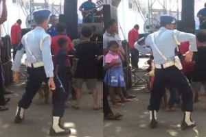 Aksi goyang anggota POMAU, warganet: Jangan kasih kendor, Pak