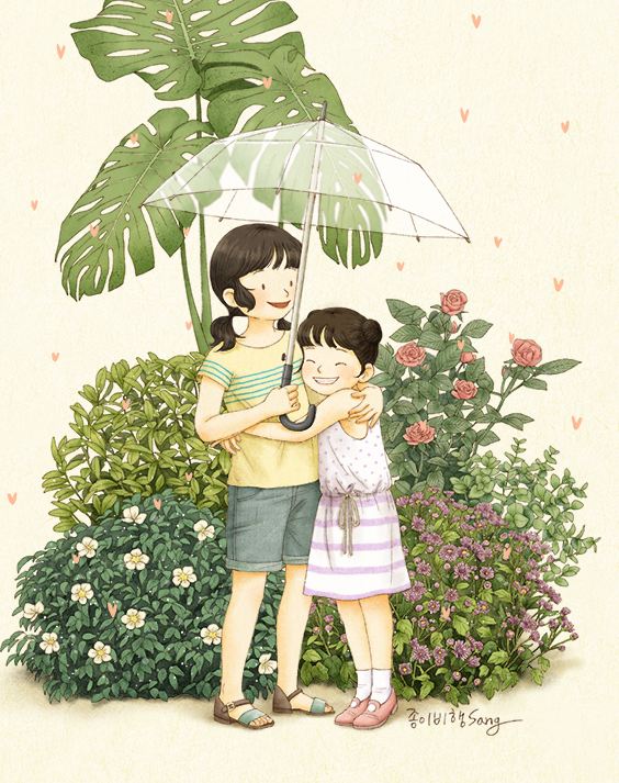 15 Karya ilustrasi ini bikin rindu masa kecil bersama kakak