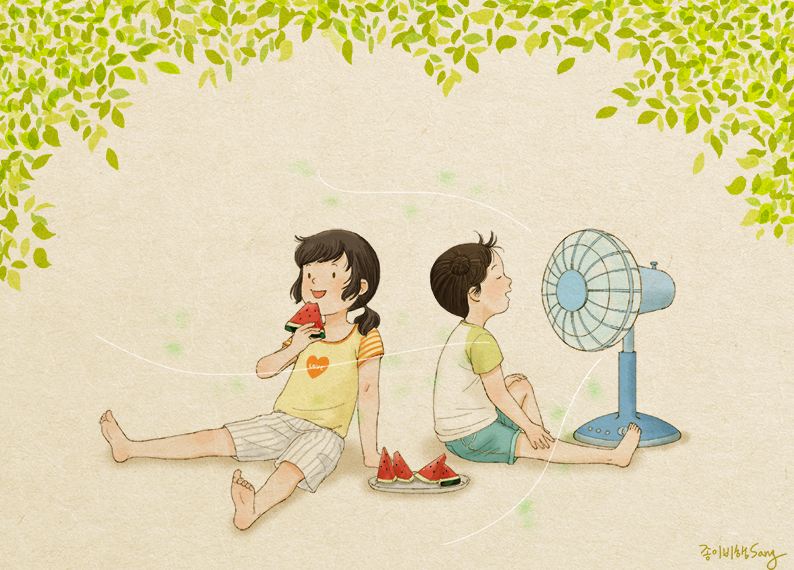 15 Karya ilustrasi ini bikin rindu masa kecil bersama kakak