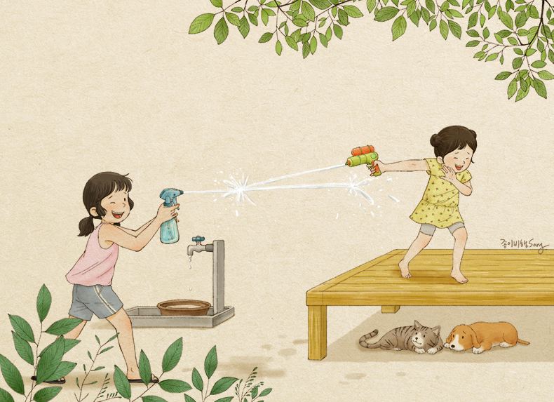 15 Karya ilustrasi ini bikin rindu masa kecil bersama kakak