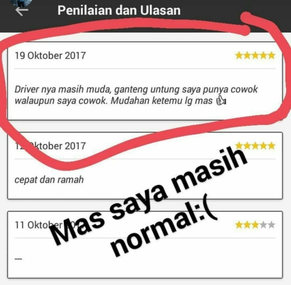 15 Penilaian pelanggan untuk driver ojol ini aneh-aneh aja