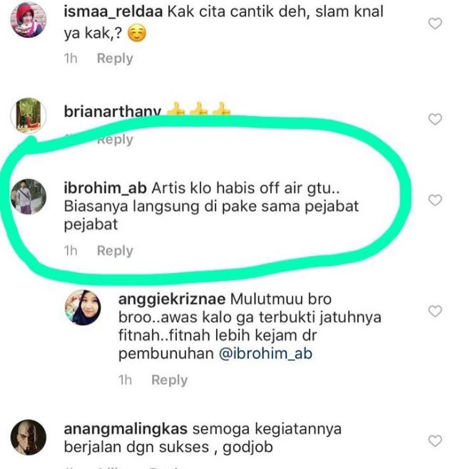 Gara-gara dituding kasar akun IG ini, Cita Citata ancam lapor polisi