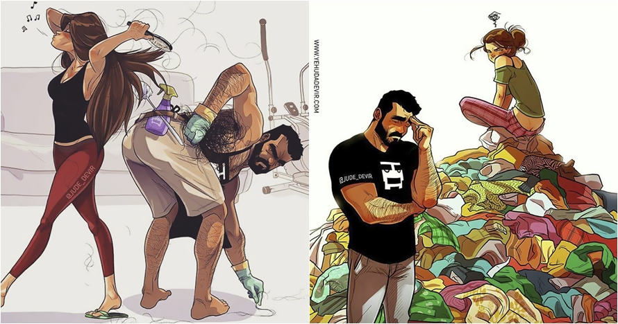 Suami curhat keseharian bareng istri pakai ilustrasi, ini 15 kisahnya