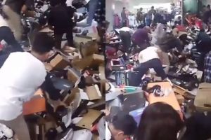 Aksi para pembeli serbu diskon di toko retail ini bikin geleng-geleng