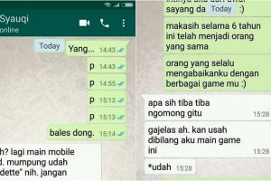 Akhir obrolan chat cewek yang cowoknya hobi ngegame ini bikin nyesek