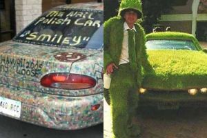 10 Hiasan unik bodi mobil, ada yang dilukis dengan cat kuku