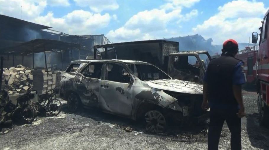 6 Potret kondisi saat dan usai kebakaran gudang petasan di Kosambi