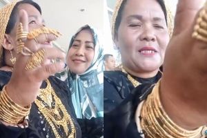 Ibu ini pakai perhiasan lebih dari 1 kg, pengakuannya bikin terkejut