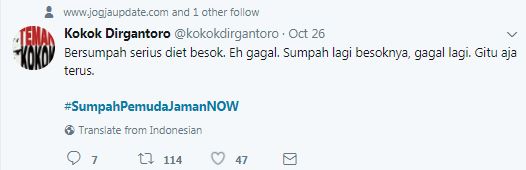 Cuitan 'Sumpah Pemuda' generasi zaman sekarang, kocaknya bukan main