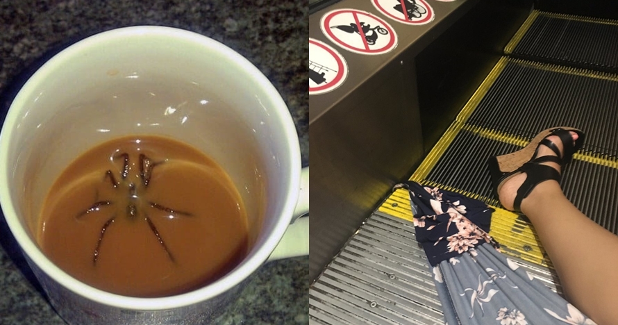 10 Momen keseharian ini bikin kamu bergidik, ada laba-laba di kopi