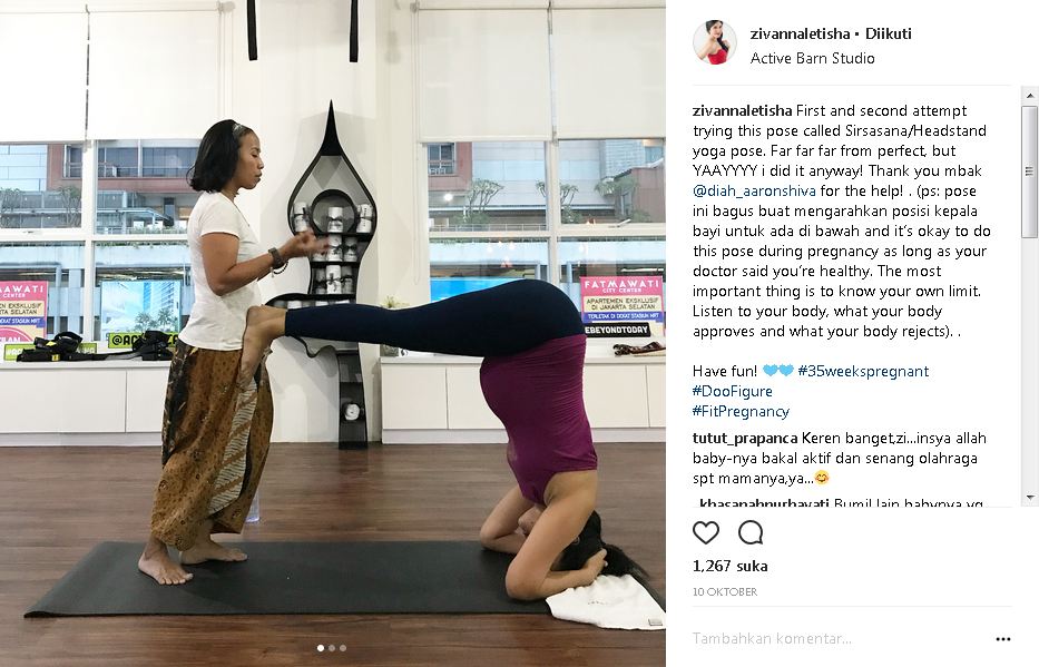 6 Gerakan yoga selebriti Tanah Air saat hamil ini bikin takjub