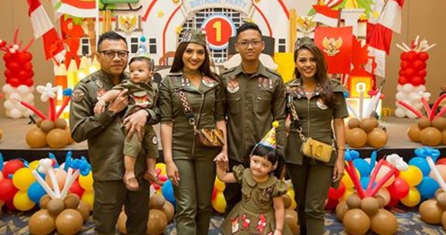 10 Momen meriahnya acara ultah anak Ashanty-Anang, bertema tentara