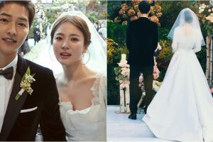 Sederhana nan elegan, ini fakta mencengangkan gaun nikah Song Hye-kyo