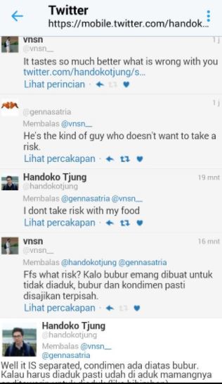 Cara Bondan Winarno santap bubur ayam diaduk atau tidak ini buat heboh