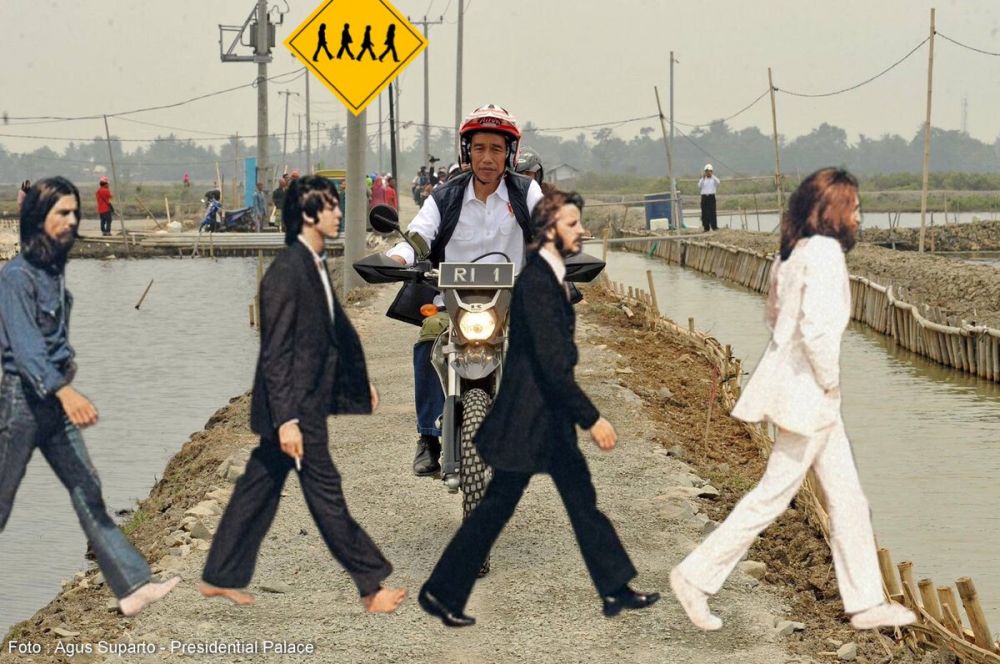 9 Foto editan Jokowi naik motor trail di Bekasi ini kocak abis