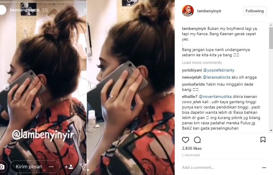 Menuju sah, akhirnya Keenan Pearce resmi tunangan dengan Gianni