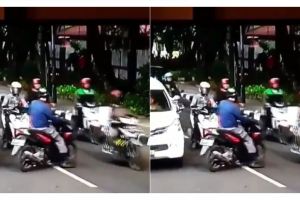 Cara polisi amankan pengendara motor yang lawan arus ini kocak