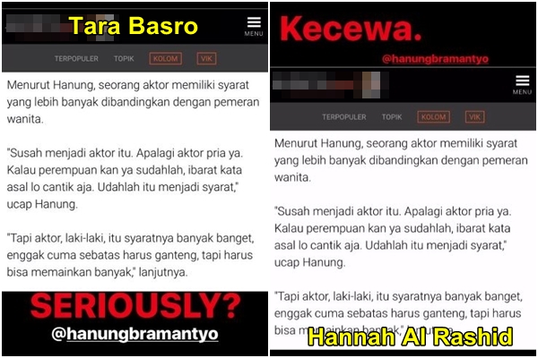 Dituding remehkan kemampuan akting aktris, ini klarifikasi Hanung