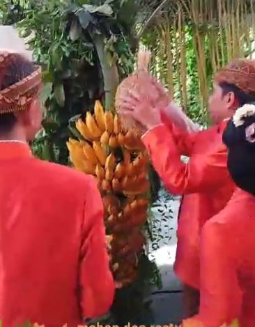 5 Potret Jokowi saat pasang bleketepe untuk pernikahan Kahiyang-Bobby 