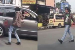 Pria dijuluki Mick Jagger atur lalu lintas di Bandung menjadi viral