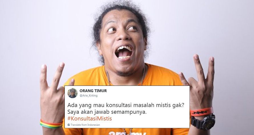 Layani konsultasi mistis, 7 jawaban Arie Kriting ini bikin kamu ngakak