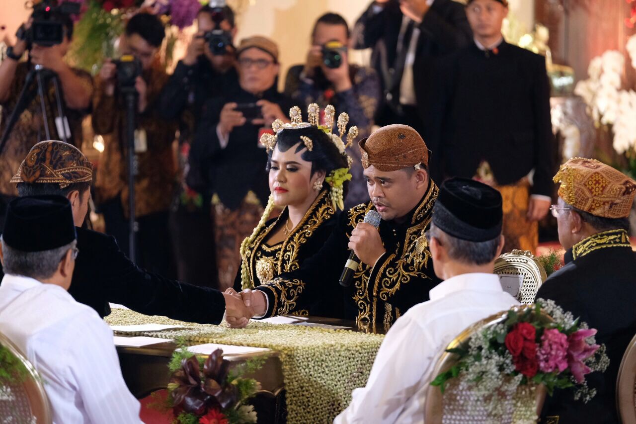 Sah, Bobby Nasution resmi menjadi suami anak Presiden Jokowi