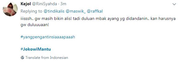 10 Cuitan warganet di pernikahan Kahiyang-Bobby ini bikin ketawa riang