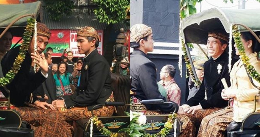 5 Gaya Jokowi saat kirab pernikahan Kahiyang-Bobby, penuh senyum