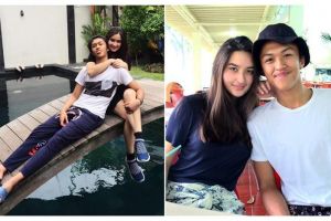 10 Gaya pacaran putri Titi DJ, tak sungkan mesra di kolam renang