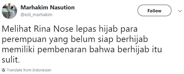 9 Kicauan bijak semangati Rina Nose setelah melepas hijab