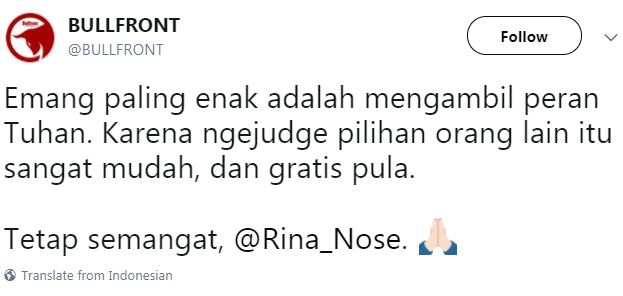9 Kicauan bijak semangati Rina Nose setelah melepas hijab