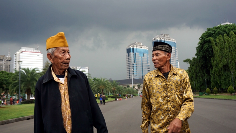 2 veteran Yogyakarta ini takjub lihat Jakarta, sampai terheran-heran