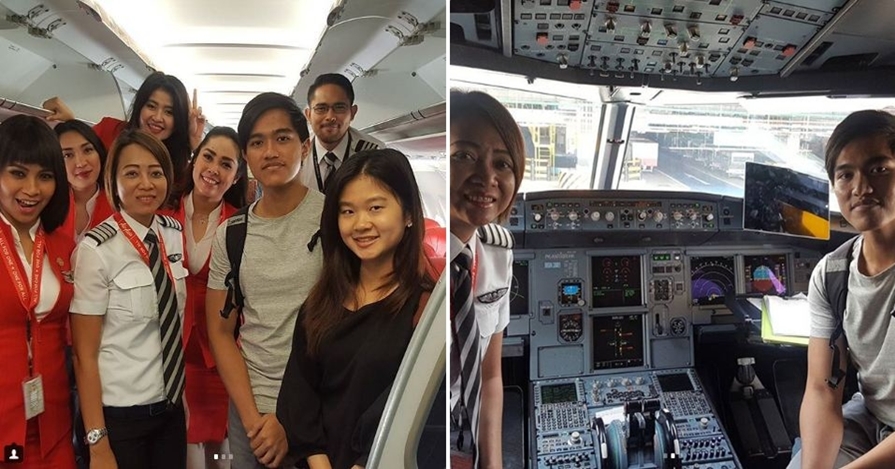 Kaesang 'tercyduk', diajak foto pilot wanita di kabin hingga kokpit